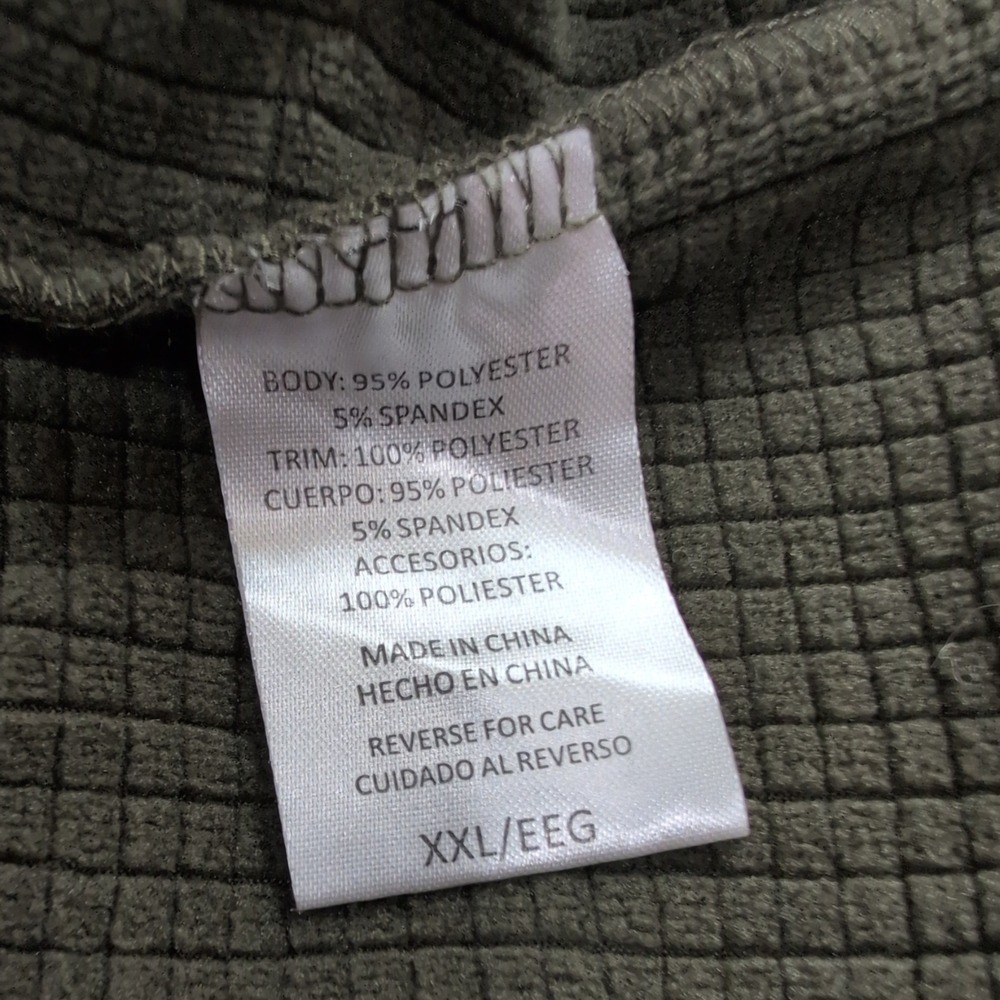 Killik Mens XXL 1/4 Zip Grid Fleece Pullover Olive Green Tactical Outdoor Top - Picture 6 of 9